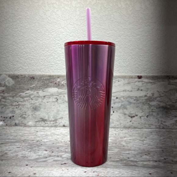 Starbucks NWT 2021 Holiday Limited Edition Set of 2 Stainless Steel Ombré- 24oz - Picture 9 of 15
